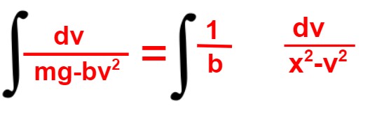 Derivation for formula of terminal velocity
